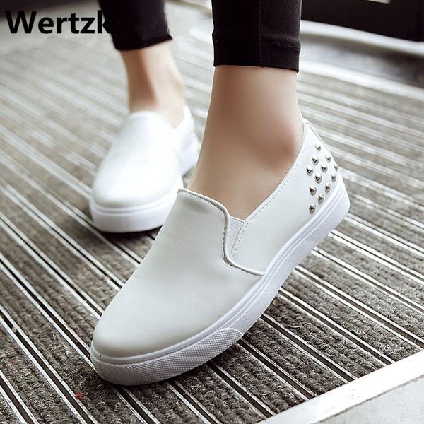 

spring genuine leather loafers shoes women slip on flats female moccasin white ladies shoes zapatos mujer b129, Black