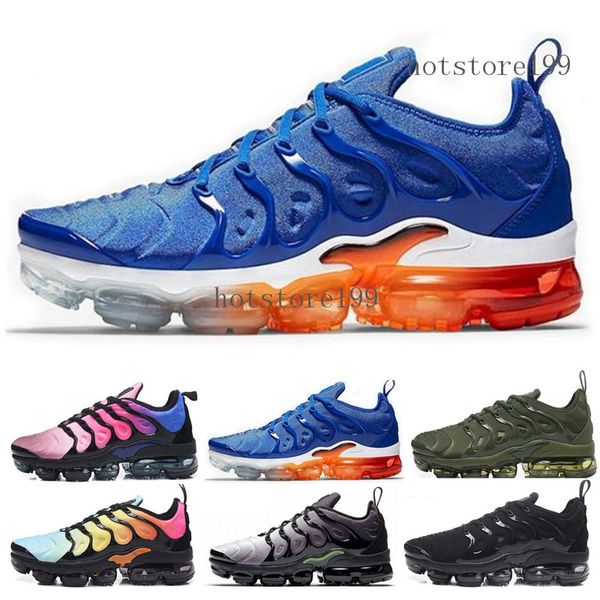 

2019 tn plus running shoes for men women black speed red white anthracite ultra white black 2019 sneakers 36-46 gt6c, Black;brown