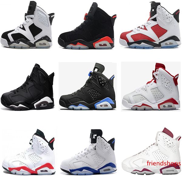 

6 men basketball shoes unc hare carmine white infrared black cat university sports blue olympic oreo angry bull sports sneakers