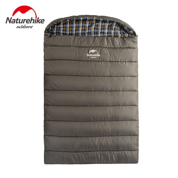 

naturehike big double sleeping bag 2-3 person sleeping bags nh envelope style spring and autumn camping hiking portable