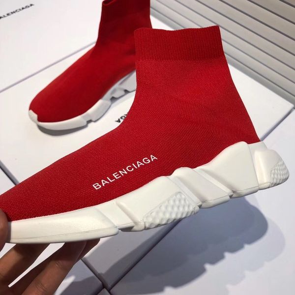 

original 1: 1 luxury fashion platform men and women shoes wild vintage stretch socks boots casual sports shoes tide shoes 10, Black