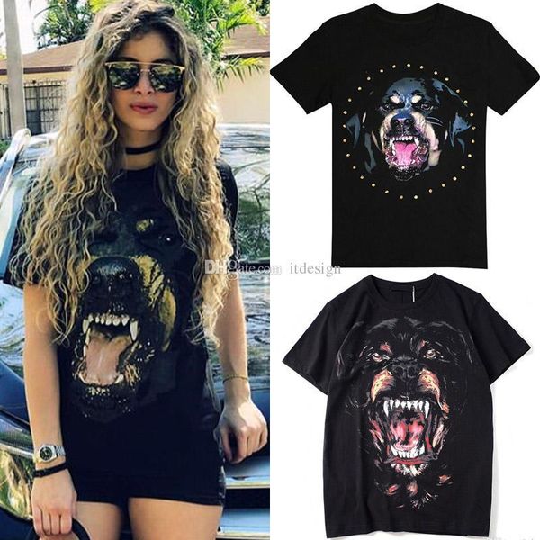 

woman rottweiler dog t-shirt ladies 2020 ss street tee new printed shortsleeves cotton girls good quality, White