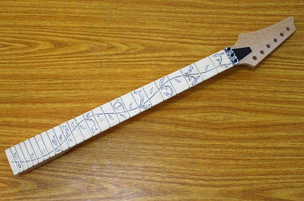 

24 ладов реверс бабки кленовой электрогитары neck клен гриф инкрустация дерева натюрморты гитара аксессуары части