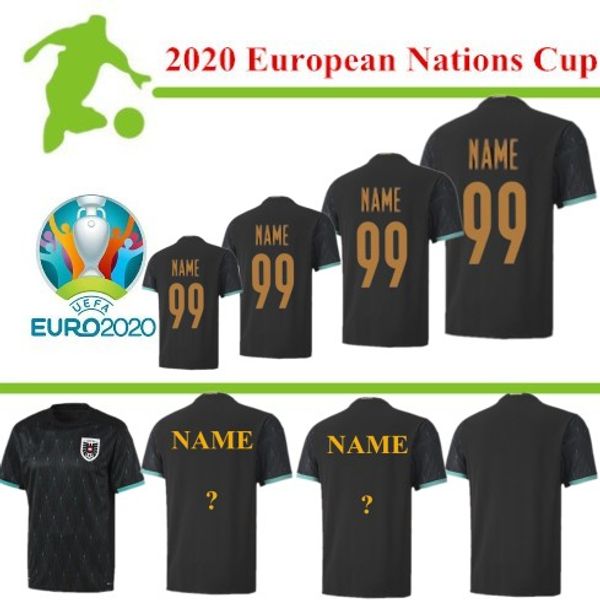 

size: s-2xl 20 21 austria soccer jersey 20 21european cup alaba sabitzer grillitsch camisetas national team away black football shirts, Black;yellow