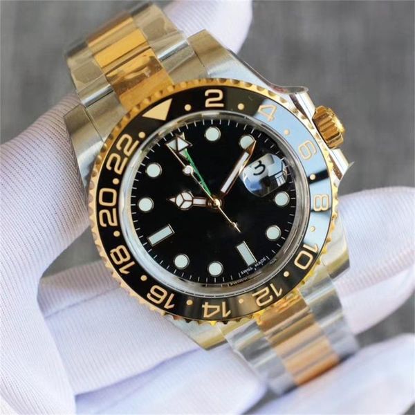 

automatic mechanical watch for the men's watches men 40mm sterile dial mineral glass stainless steel bracelet, Slivery;brown