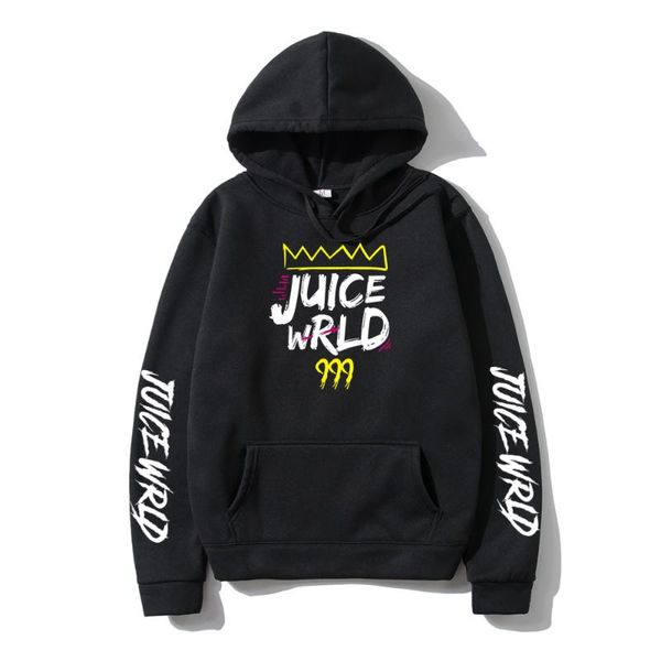 

juice wrld hoodies men women sweatshirts autumn winter hooded harajuku hip hop casual hoodie fleece pullovers hoody, Black