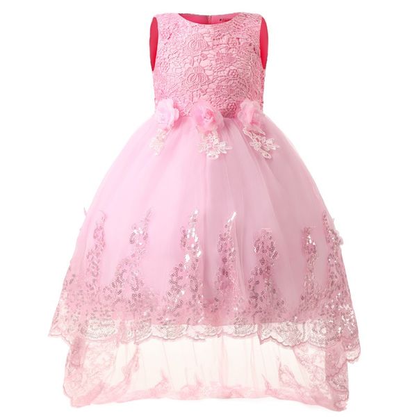 

4-12 Years Kids Girls Party Dress Girls Wedding Floral Children's Dress Sequined Party Children Dress Summer Princess XG176