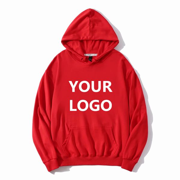 

wholesale 1pcs customized logo printing hooded sweatshirt hoodies sweatshirts for women men diy logo, Black