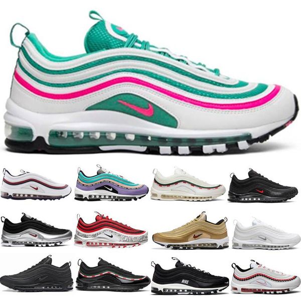 

2020 air 97 triple black bullet 97s og cushion men running shoes reflective silver ultra white metallic gold women sneakers max sports