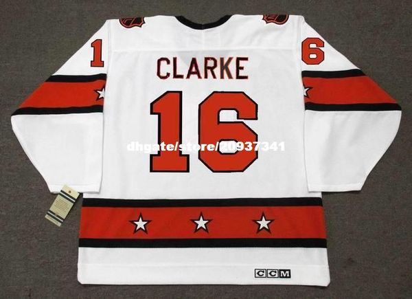 

wholesale mens bobby clarke 1974 ccm vintage "all star" retro hockey jersey, Black;red