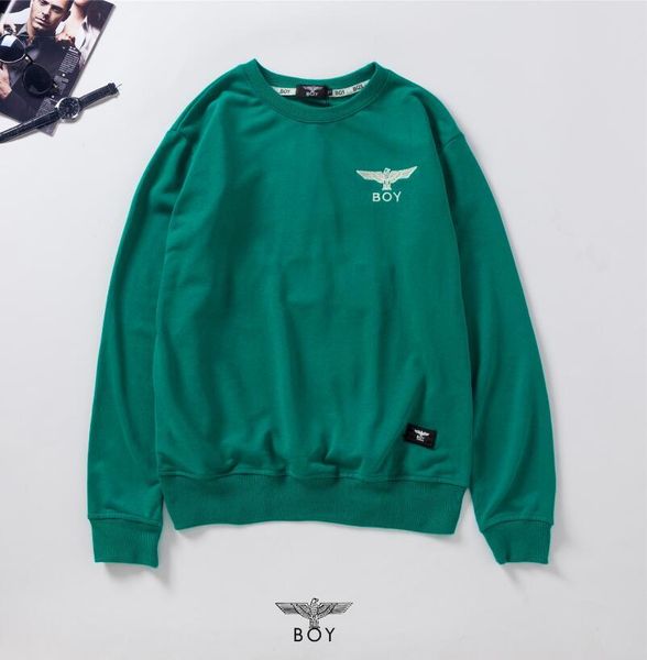 

london boy designer sweatshirt men classic eagle embroidery sweater fashion men women round neck luxury pullover terry fabric, Black