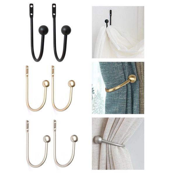 

2pcs u-shaped round curtain hooks window wall decoration hanger home suppliers
