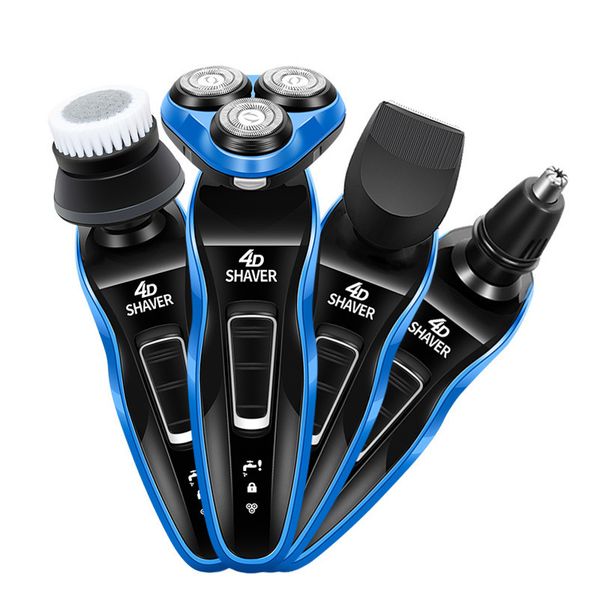 

4d floating electric shaver rechargeable triple blade razor whole body washing nose beard trimmer men 4 in 1 shaving machine 42d