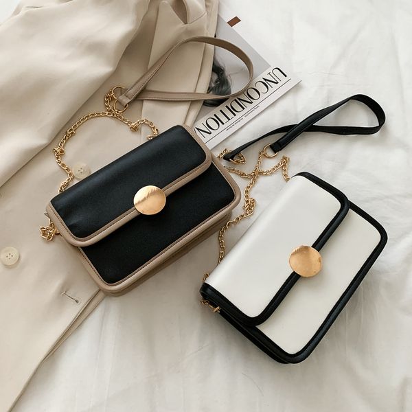 

2020 new bag female simple wild hit color small square bag casual chain messenger fashion shoulder