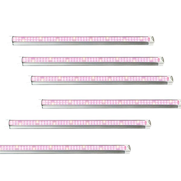 

full spectrum led grow light red/blue/white/uva/ir 380-800nm led growth tube 1ft 2 3 4 foot ac85~265v smd2835 pink color