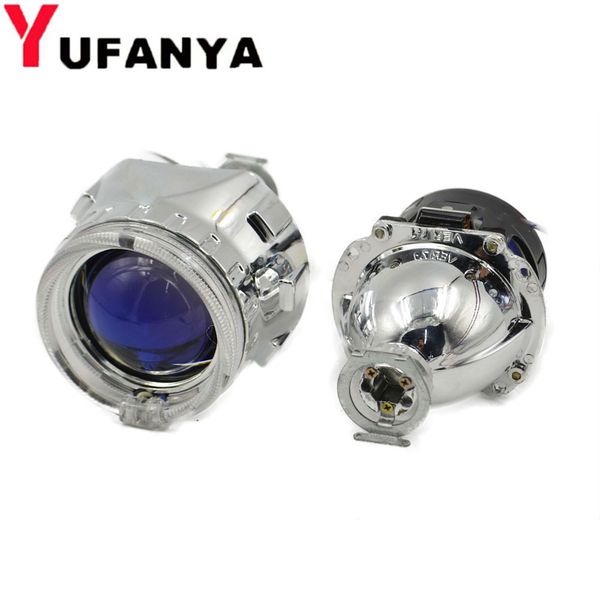 

ver 7.1 blue coating mini h1 bi xenon projector lens drl angel eyes shrouds fit for h4 h7 car headlight assembly kit motorcycle