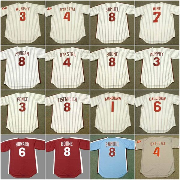 

Philadelphia RICHIE ASHBURN 1950's Phillies DALE MURPHY 1991 HUNTER PENCE DYKSTRA JOHNNY CALLISON RYAN HOWARD Vintage Baseball Jersey