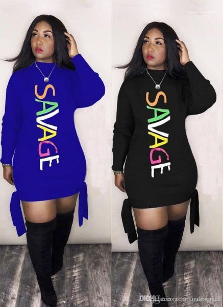 

sleeve female fashion style bodycon casual clothing letter print womens autumn designer dresses crew neck long, Black;gray