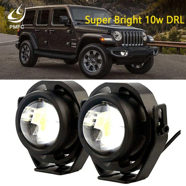 

pmfc 2pcs super bright led car light waterproof 1000lm 10w drl eagle eye daytime running light reverse backup aluminum alloy