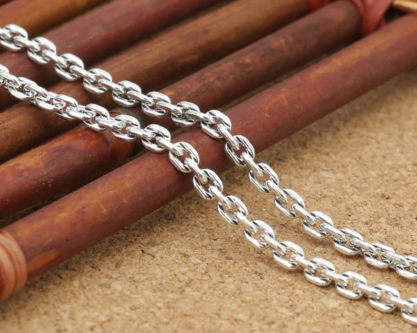 

kjjeaxcmy изысканные ювелирные изделия s925 ювелирные изделия стерлингового серебра 2,5 мм квадратных кулон с ожерелье для мужчин и женщин, Silver