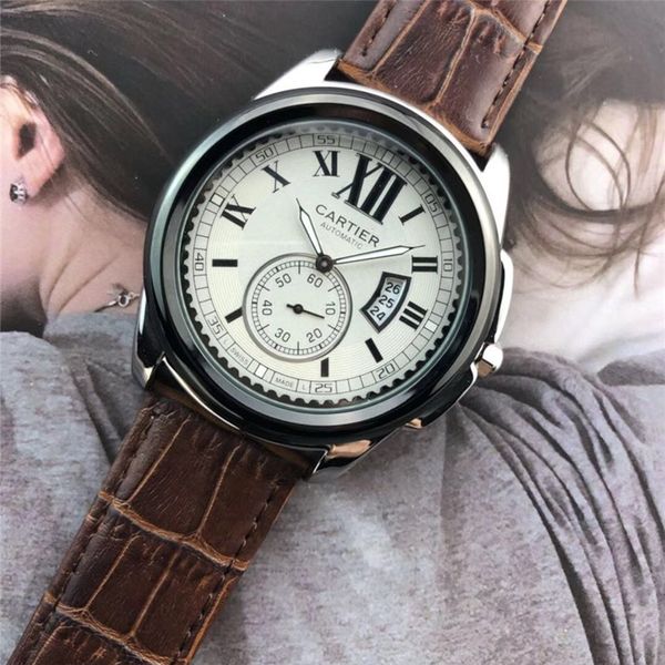 

Горячая продажа небольшие три иглы кварца кожаные мужские часы Мода 5 цвет мужчин