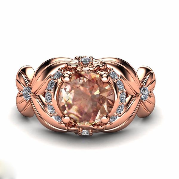 

wholesale-butterfly rings in europe and america with zircon insert fashion jewelry, Golden;silver