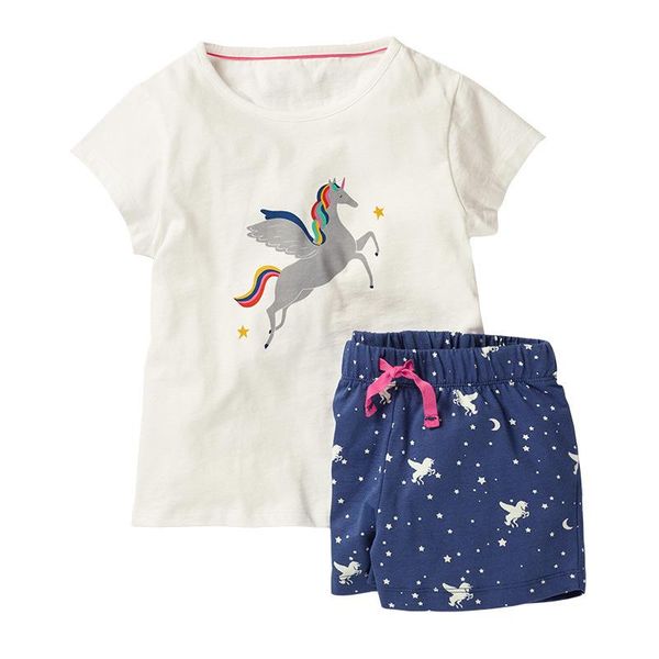 

wholesale baby boy and girls designer clothes new cartoon printing t shirt shorts children summer clothing set, White