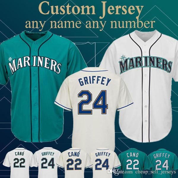 

Customized Seattle Jersey Mariners 22 Robinson Cano 100% Stitched High-quality Top quality