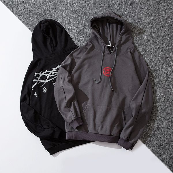 

mens womens fashion street designer reflective hoodies sanskrit printed streetwear hip hop loose hooded sweatshirt fashion male hoodies, Black