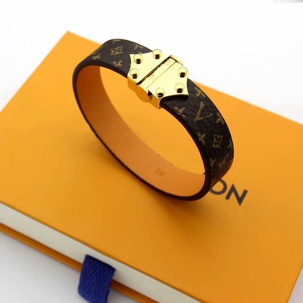 

Модный Бренд Браслеты Леди Принт Цветок V Письмо Дизайн Кожаный Браслет Браслет С