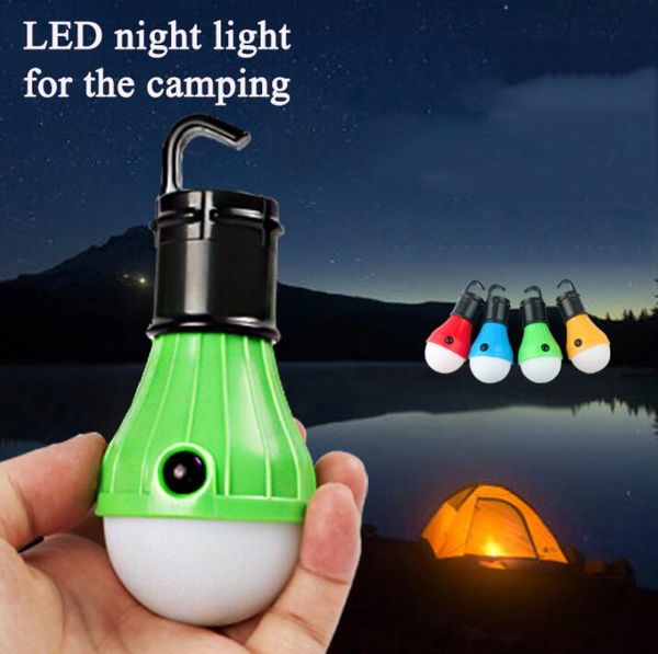 

4 colors mini portable lighting lantern tent light led bulb emergency lamp waterproof hanging hook flashlight camping light use 3*aaa gift