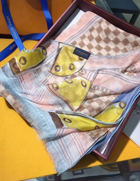 

r scarves fashion luxury ladies spring and autumn gold and silver thread scarves 60% silk and 40% wool with labels 140*140cm, Blue;gray