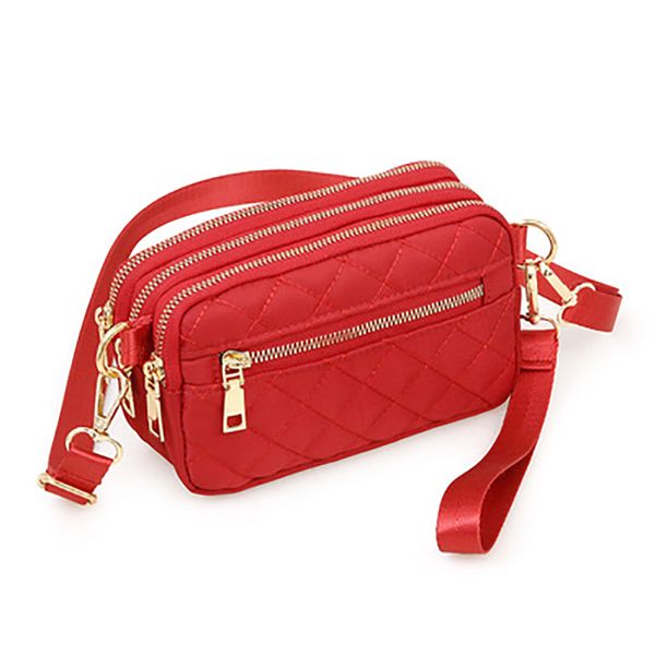 

lkeep small nylon crossbody purse for women small handbags mini nylon travel shoulder bag multi zipper pockets