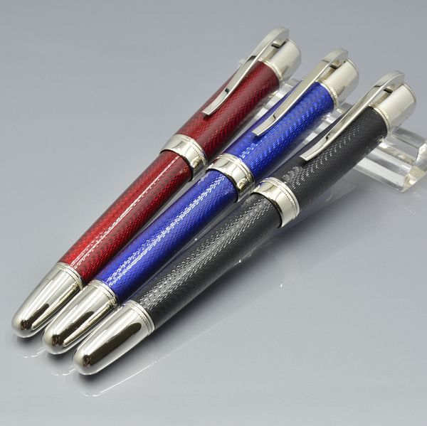 

black red blue full metal rollerball pen ballpoint pen fountain pens stationery office writing supplier ink pens for gift, Blue;orange