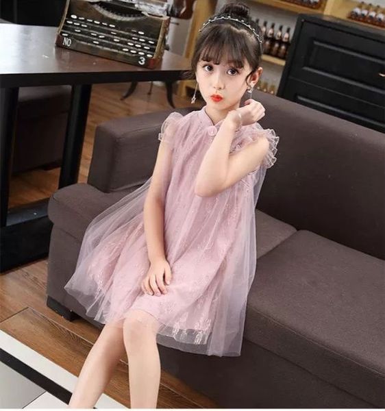 

girls dresses for baby kids clothes cute cheongsam chiffon dress toddler party lace princess dress summer clothes 8 10 12 years, Red;yellow
