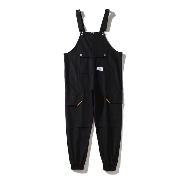

overalls men streetwear jumpsuit, Black
