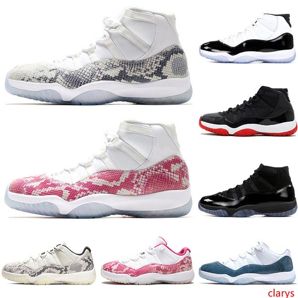 

new arrival 11 11s basketball shoes men women bred concord 45 snakeskin pink gamma blue space jam designer mens trainers sports sneakers