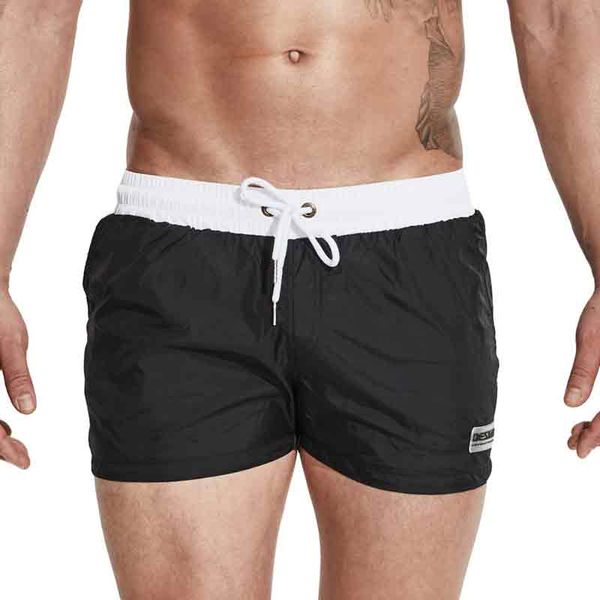 

men's swimming trunks nylon quick dry loose swwimwear liner mesh board shorts swim drawsting men swimsuits sweat running joggers