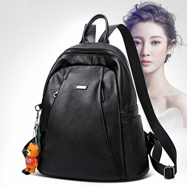 

backpack women's new style women's fashion handbag bag soft leather anti-theft backpack