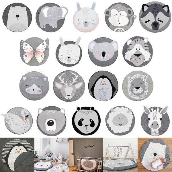 

kid soft carpet rugs cartoon animals baby play mats child crawling blanket carpet toys storage bag kids room decoration