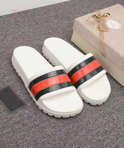 

New de igner rubber lide andal floral brocade men lipper gear bottom flip flop women triped beach 13 gucci cau al lipper u 5 11