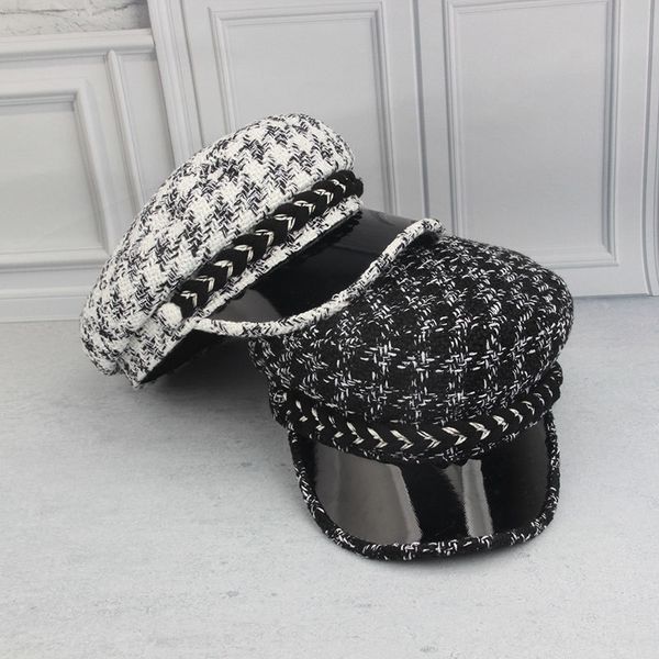 

2019 linen navy leisure pc eaves flat cap student beilei octagonal hat octagonal hat newsboy cap, Blue;gray