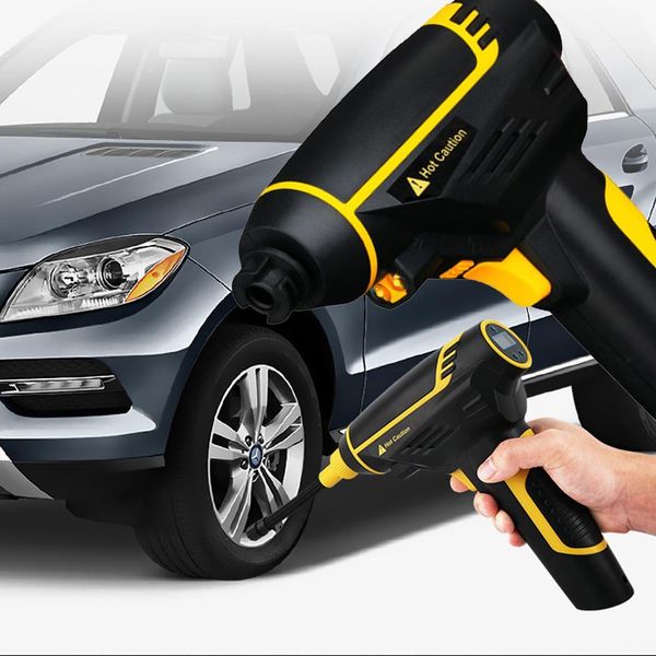 

digital wireless car air pump usb 120w charging handheld 2200mah tire electric inflating 12.6v pump