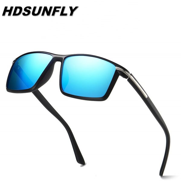 

hdsunfly sunglasses men polarized tr90 square frame vintage shades male eyewear driving sun glasses for men women uv400, White;black