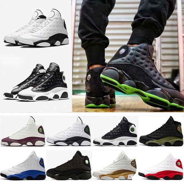 

13 13s men women basketball shoes gs hyper royal italy blue bordeaux flints chicago bred dmp wheat olive black cat sneakers