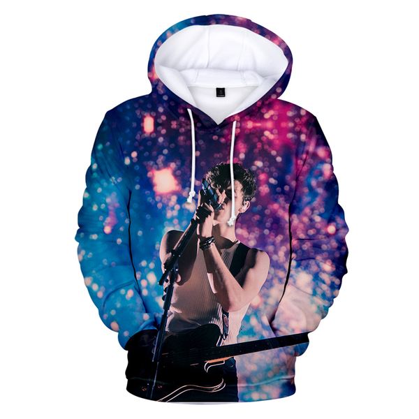 

music 3d shawn mendes hoodies men/women sweatshirt autumn casual shawn mendes sweatshirts men's, Black
