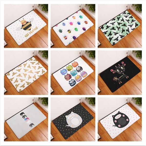 Cartoon Owl Cat Bird Dinosaur Doormat Bath Kitchen Carpet