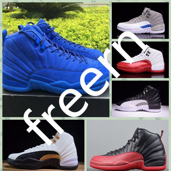 

j012hb aj 12 12s gym red michigan bulls mens outdoor shoes international flight flu game wings taxi men sports sneakers designer