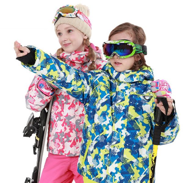 

2018 brand boys/girls ski suit waterproof pants+jacket set winter sports thickened clothes children's ski suits