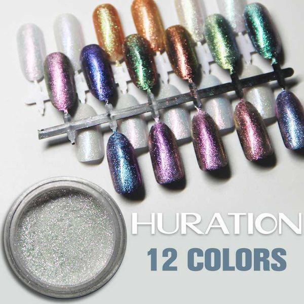 

huration 2020 new nail glitter powder gradient for uv gel nails polish decorations sugar gel glitter nail art shimmer manicure, Silver;gold